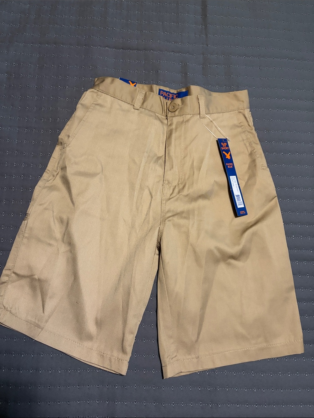 Pacific Trail Tan Flat-Front Work Shorts